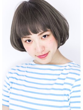 ヘアサロン ガリカ 表参道(hair salon Gallica) 『 グレージュ 』 × 『 オン眉 』大人ワンカールボブスタイル☆