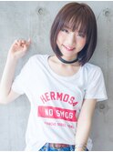 小顔カット ワンサイドショートブランジュ グラデーションカラー
