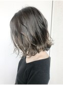 O-tete グレー系ソンブレカラーグラデーションブリーチ