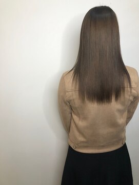 フロート 小阪店(float) ショコラブラウン_マロンベージュ Aラインボブ かきあげ