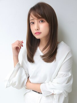 アンフィニー 銀座(ANFINI) 艶髪簡単スタイリング王道セミロング×秋カラーブラウン