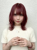 リアイス(Re:ICE) チェリーレッドくびれミディアムウルフ