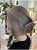 ファッションカラーでメンテナンス グレージュ 白髪活かし