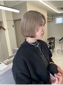 ミルクティーベージュカラー ボブ