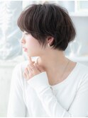 ★アッシュブラック大人可愛いマッシュルームヘア20代30代★10