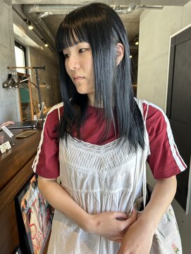 ソイリウム 下北沢(soi rium) レイヤーカット_ミディアムレイヤー_ブルーブラック