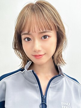 ラフィスヘアー シャルム 渋谷店(La fith hair charme) 【La fith】くびれボブ×ミルクティーベージュ