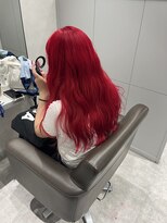 リアン バイ キートス(Lien by kiitos)&nbsp;レッド/ブリーチ/ぱっつん前髪