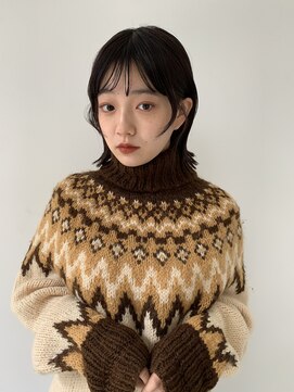 スクレ(s:;cre) 【フェイスレイヤー×ぱつっとミディアム】