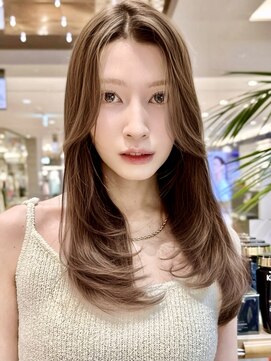 バイオレットジェム(Violet`jem) ロングレイヤーレイヤーカットオリーブベージュアッシュRI-3