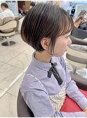丸みかわいい耳掛け丸みショート