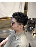 オールバックグランジパーマ