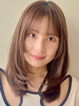 ガーデン 銀座(GARDEN) 顔まわりレイヤー/イメチェン/くびれヘア/アプリコットオレンジ