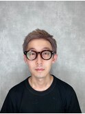 スパイキーショート&ミルクティーベージュ ブリーチ有り