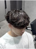 ラウンドマッシュ刈り上げケアシャドウパーマ