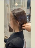 小顔見せフェイスフレーミング×インナーカラーのおしゃれボブ