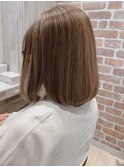 大人かわいい☆明るいカラーで白髪をぼかす♪グレージュ/ボブ
