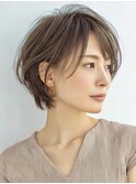 大人ショート 白髪ぼかし 脱白髪染め ハイライト40代50代60代