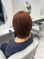 ヴィヒタ 川越 本川越(VIHTA.)&nbsp;レイヤーボブ×オレンジ×ブリーチなしダブルカラー川越本川越