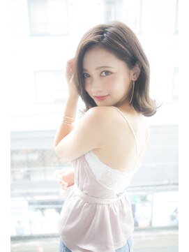 サロンドミルク 原宿(salon de MiLK) 【salon de MiLK 原宿】外ハネウェーブ×ソフトアッシュ