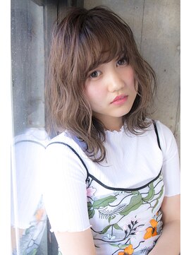 ヘアーアンドメイク ファット(Hair&Make PHAT) マーメイドアッシュカラーウェーブボブレイヤーボブ20代30代