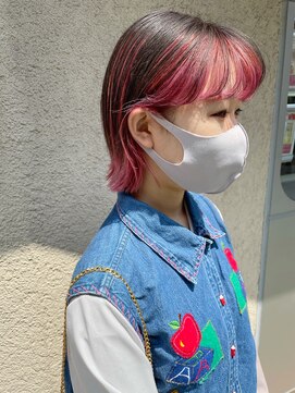 ソイ 下北沢(soi) 【Inner Pink】アンブレラカラー_ デザインカラー_ボブ_ブリーチ