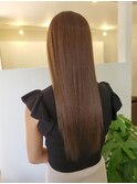 ケアカラーでつやつやストレート