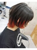 ショートウルフ×インナーレッド