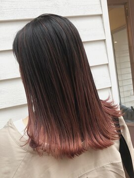 マイティー(Mighty) 外ハネバレイヤージュピンクベージュ