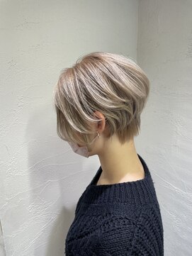 アジールヘア 池袋東口店(agir hair) デザインショートカットセミウェットヘア☆ 池袋池袋東口