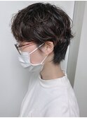 【morio原宿】ショートマッシュパーマ　ニュアンスカール　宮本