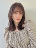 【片山】前髪マチルダボブピンクベージュツヤ髪