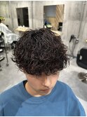 波巻きプードルパーマ刈り上げマッシュ名古屋栄メンズヘアカット