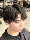 ツイスパハーフアップマッシュ