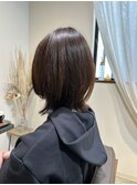 小顔春カラー/パープルカラー/髪質改善/簡単スタイリング/くびれ
