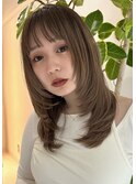 ハイライトカラーグレージュベージュケアブリーチダブルカラー