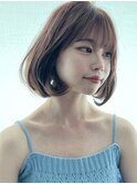 20代／30代/透明感カラー/韓国風/ぱっつん前髪