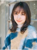 20代30代大人かわいいベージュナチュラルセミロングヘアー美肌