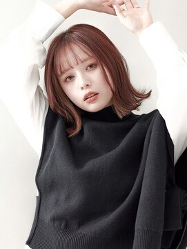 オーバーヘアー 長岡京店(over hair) 外ハネボブ×シースルーバング