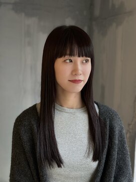 ジーテ 渋谷(gite) サラツヤヘア×パッツン前髪「渋谷/髪質改善/髪質改善TR」