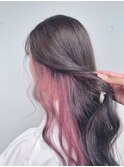 インナーカラー/ダブルカラー/レイヤーカット/オージュア/ピンク