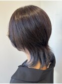 黒髪/ボブルフ/ネビージュ/小顔/ワンレン/幕張/髪質改善/前髪