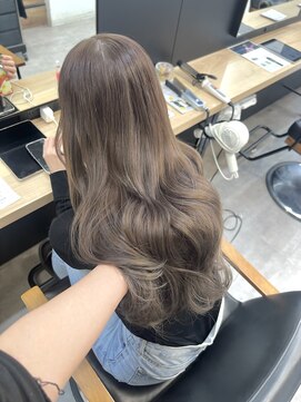 ジーニー 横浜(giinii) ミルクティーベージュ_ブリーチ無しダブルカラー