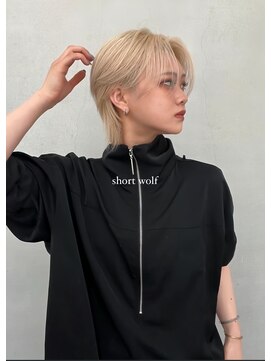 シェリ ヘアデザイン(CHERIE hair design) ショートカットウルフ×ハイトーンカラー［福岡/天神/大名］