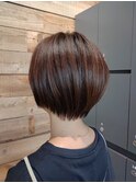 大人かわいい丸みショートボブ
