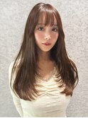 フェミニンロング×レイヤーカット顔周りブリーチなし[大宮]
