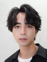 フィフス(fifth)&nbsp;フェザーパーマ毛流れフェザーショートメンズセンターパート