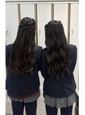 卒業式ヘアセット
