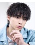 MEN’S HAIR/波巻きツイストスパイラル/リバースセンターパート