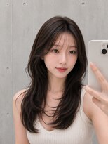 アフィーロ(ACHFILO) 前髪エクステ20代30代大人女子 ココアブラウン 韓国人風透け感